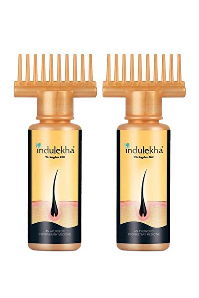 Indulekha زجاجة زيت الشعر برينجها سيلفي، قطعتين، 100 مل