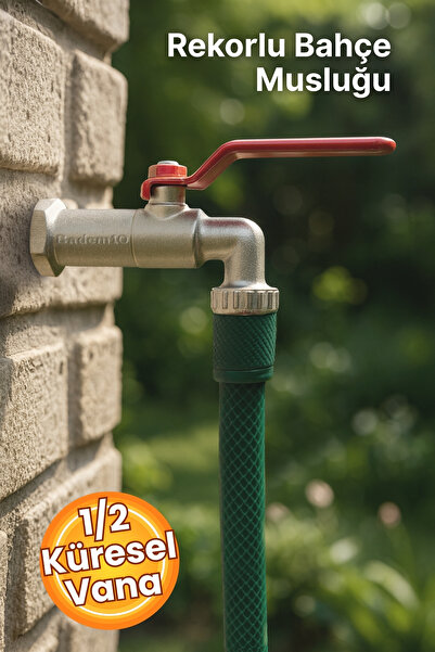 Badem10 Chrome Garden Tap with Ball Valve 1/2 Corrosion Resistant Full Passage Garden Tap with Ball Valve