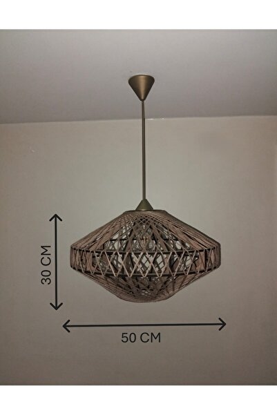 Genel Markalar Bohem,Rustik,Jüt,Doğal,Hasır,El Yapımı Sarkıt Avize