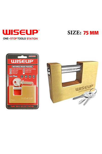 WISEUP قفل نحاس جانبي 75 مم .