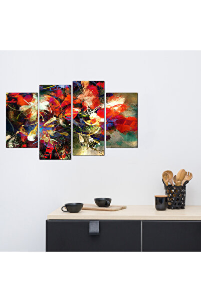 Generic لوحه جداريه - زهور - ٧١٦ - مقسمه أربعة قطع