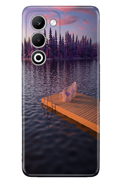 OPPO A5 5G Kılıf Tema Art Desenli Baskılı Silikon Romantik Rıhtım