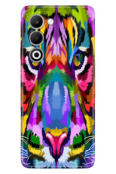 OPPO A5 5G Kılıf Tema Art Desenli Baskılı Silikon Retro Aslan