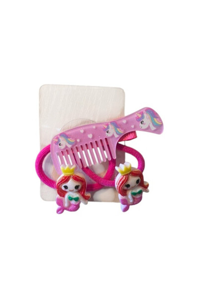 OEM Set Elastice Fetite cu Pieptan Decorativ, diverse modele colorate, multicolor, 10/set