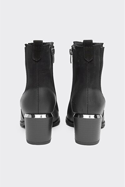 derinet Hakiki Deri Fermuarlı Kadın Bot