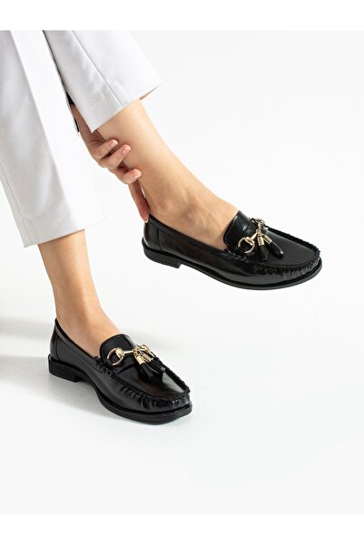 ALEMDAR AYAKKABI GROVE Дамски мокасини с черна катарама