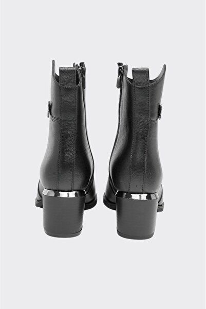 derinet Fermuarlı Hakiki Deri Kadın Bot