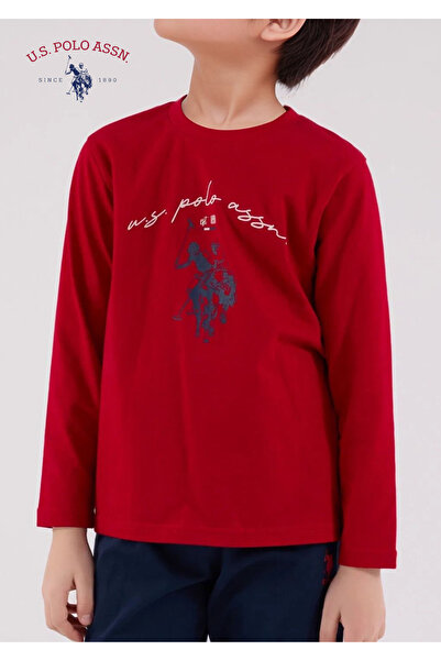 U.S. Polo Assn. Erkek Çocuk Baskılı %100 Pamuk Pijama Takımı L1.USP.223.3.001