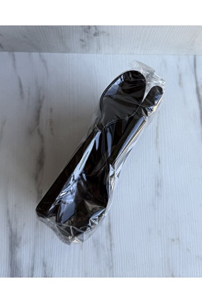 maycup SİYAH Sert Kalın KAŞIK 100 Adet 1. Kalite Sert Plastik