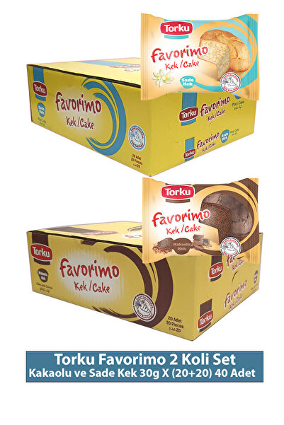 Torku Favorimo Kek Paketi Sade ve Kakaolu 30g X (20+20) 40 Adet