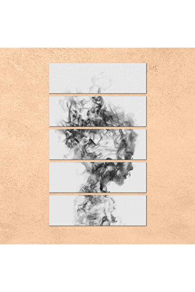 Generic Wall panel - drawing of a woman - 300933 - divided into five equal pieces