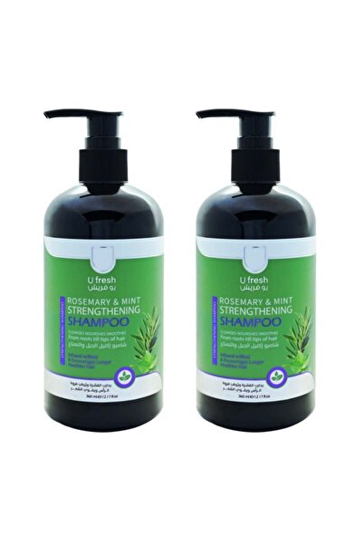 U FRESH Rosemary & Mint Fortifying Shampoo 360ml Pack of 2