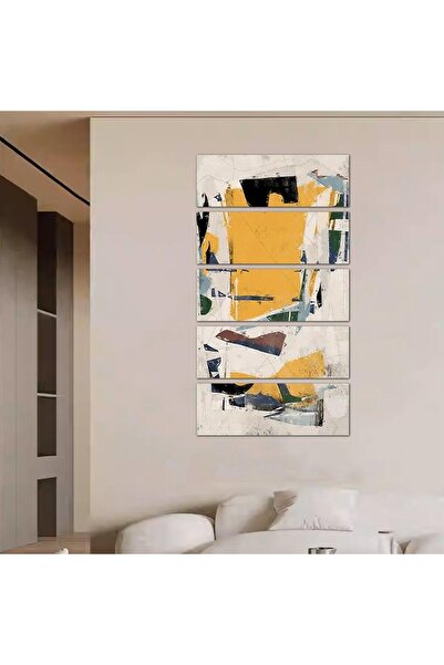 Generic Modern Abstract Art Wall Panel - 24036 - Divided into five equal pieces
