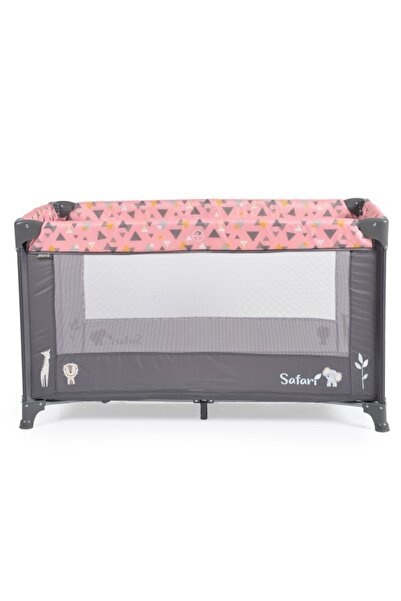 Moni Folding baby cot Safari Pink, folding mattress included, carrying bag, quick folding