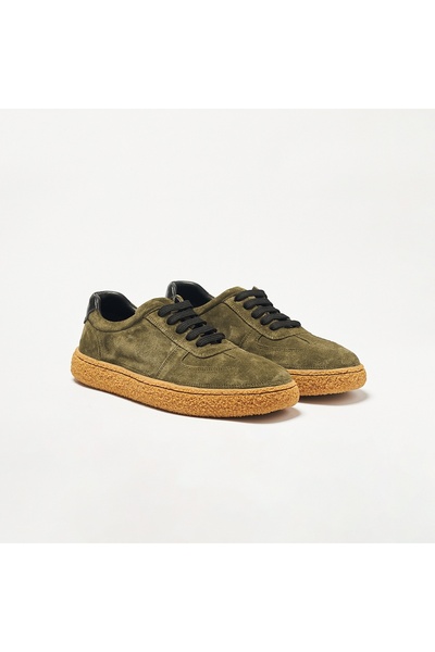 John May Men's Oxford (Classic) Og-2180 1958-101 Khaki Split Suede-Black with Locker