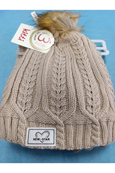 Kitti Scarf, Beanie, Gloves 3-Piece Set with Fleece Inside