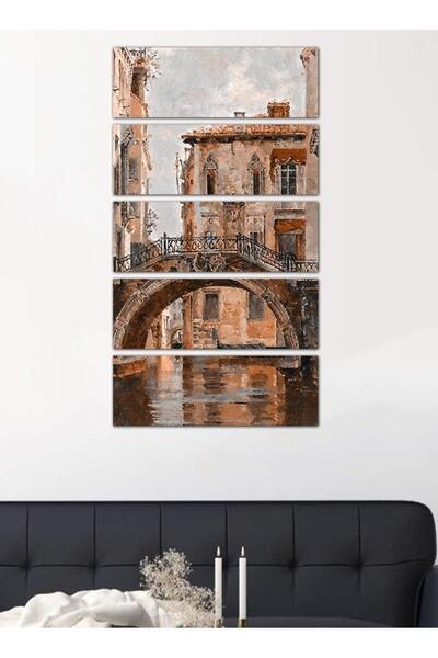 Generic Modern wall panel, artwork - 25512 - divided into five equal pieces