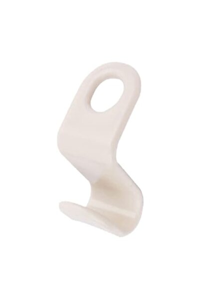 CBD CORAL BEST DEALS Set 10 cârlige din PVC pentru umerașe, albe,