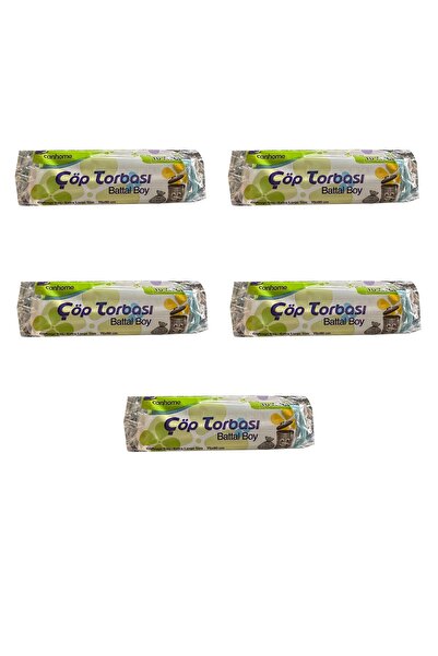 Genel Markalar Mavi Battal boy 75x90 Cm. 30 Litre Çöp Torbası Poşeti - 10 Adetlik 5 Rulo