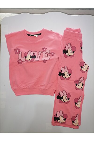 KRN MODA Minie love desenli kız çocuk takımı