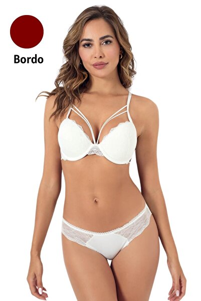 Godewo طقم حمالة صدر دانتيلي كروس ستريب مقاس B