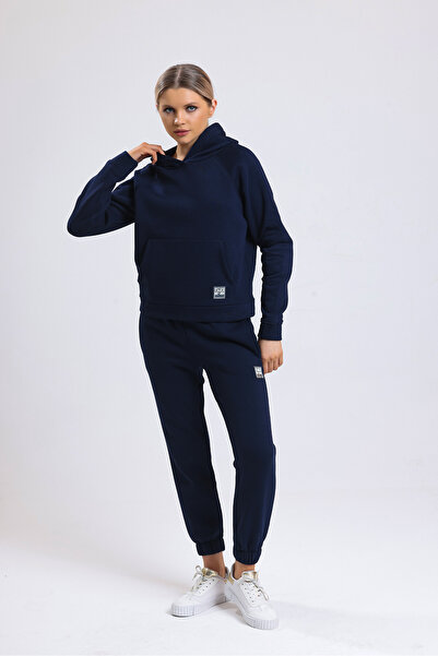 MELA ROSSA Set de trening pentru femei, cu glugă, cu buzunare, cu 3 fire, cu dungi