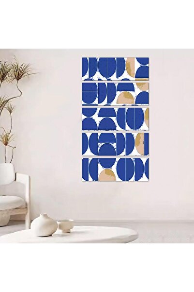 Generic Modern Bohemian Art Wall Panel - 24058 - Divided into five equal pieces