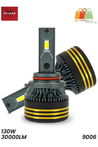 Spider مصابيح أمامية LED M8 PRO 9006، 130 واط، 30000 لومن - 6500 كلفن، IP65، ...