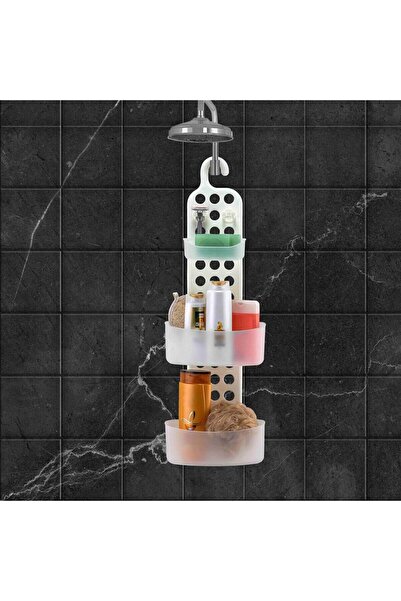 Mons حامل شامبو للحمام غير قابل للتثبيت، حامل شامبو للدش Qlux L-00791، منظم للدش