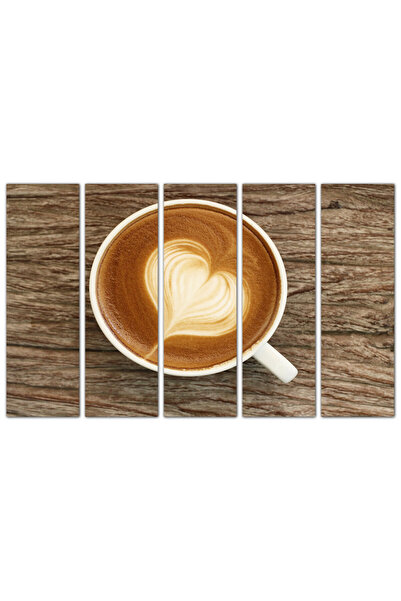 Generic Wall panel - Love Coffee - 977 - divided into five equal pieces