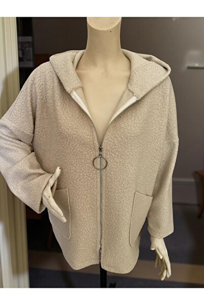 YUKEY GİYİM Women's Felt Jacket Oversize