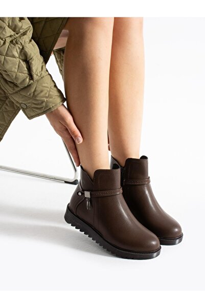 Demashoes Acı Kahve Ортопедична подметка Неплъзгаща се подметка Дамски ботуши