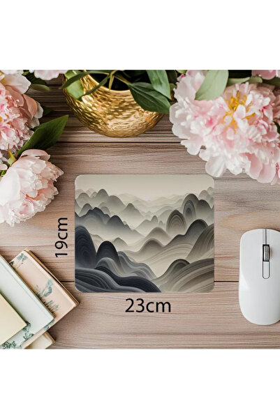 Wisdom Rain لوحة ماوس بسيطة مع تشكيلات حجرية - لوحة ماوس مطبوعة مستطيلة مستور...