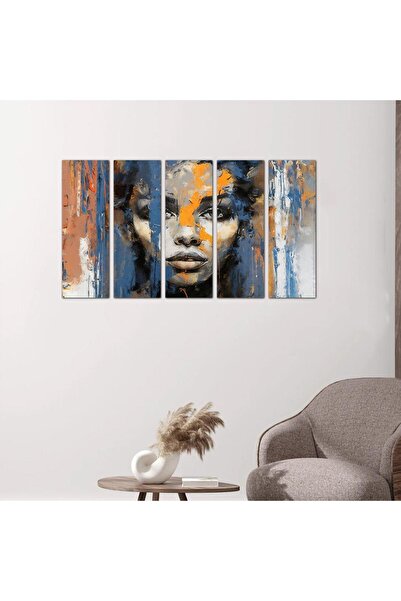 Generic Wall panel of a woman - 24162 - divided into five equal pieces