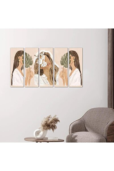 Generic Three girls mural - 24545 - divided into five equal pieces