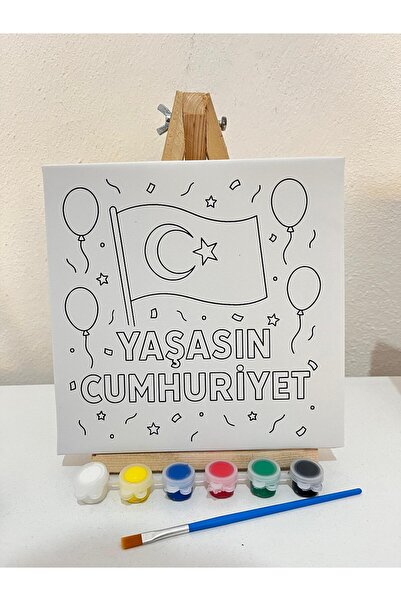 hediye hobim 29 Ekim Cumhuriyet Bayramı Temalı 20x20 Boyama Seti,Şovaleli – T...