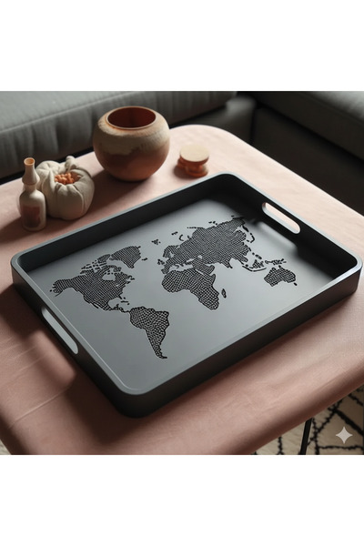 YOO SIKILMADIM X Design Tray'Oneworld' - Minimalist Decorative Organizer