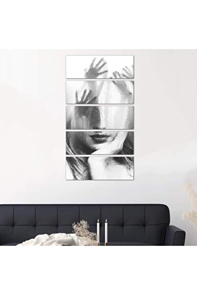 Generic Modern wall panel, artwork - 24517 - divided into five equal pieces