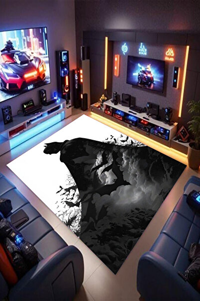 Reyhani BATMAN Desenli Kaymaz Taban Makinede Yıkanabilir Gaming Oyuncu Gamer ...