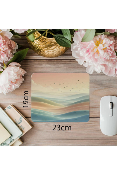 Wisdom Rain لوحة ماوس طبيعية ناعمة ملونة - 19 × 23 سم 2 مم مستطيلة مطبوعة مستوردة