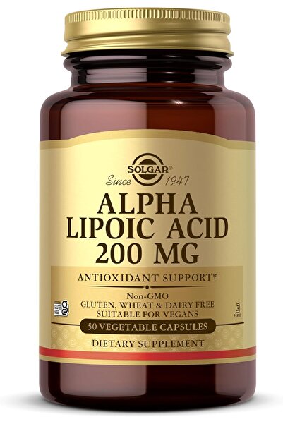 Solgar Alpha Lipoic Acid | 200 mg | 50 Vegetable Capsules | Antioxidant Support | Non-GMO | Gluten,