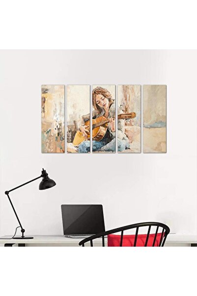 Generic Modern wall panel, drawing of a woman - 24129 - divided into five equal pieces