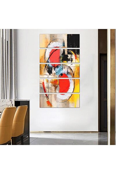 Generic Modern Abstract Art Wall Panel - 24047 - Divided into five equal pieces