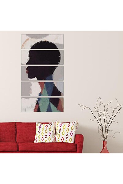 Generic Modern wall panel, drawing of a woman - 24016 - divided into five equal pieces