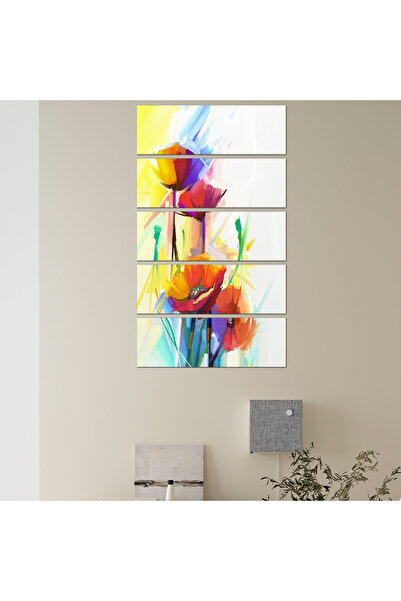 Generic Wall panel - Flowers - 669 - Divided into five equal pieces