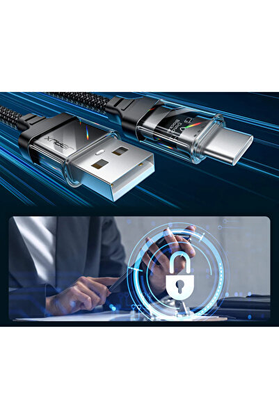 Other Transparent Data Blocker JSAUX USB-C to USB-A Cable 2m