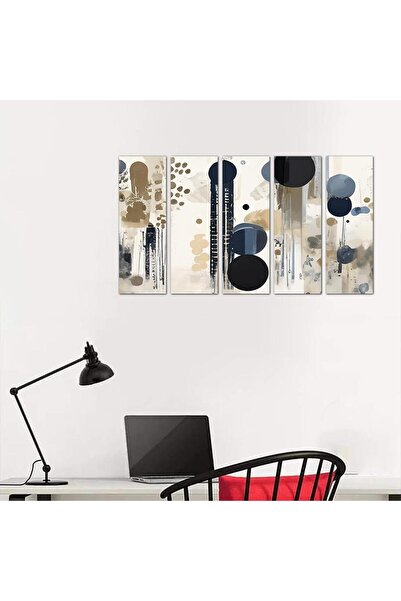 Generic Modern Abstract Art Wall Panel - 24127 - Divided into five equal pieces