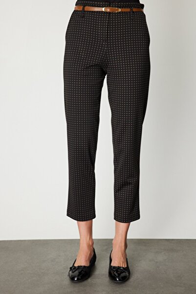 ON Buy Belted Patterned Trousers