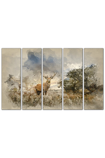 Generic Wall panel - gazelle - 542 - divided into five equal pieces