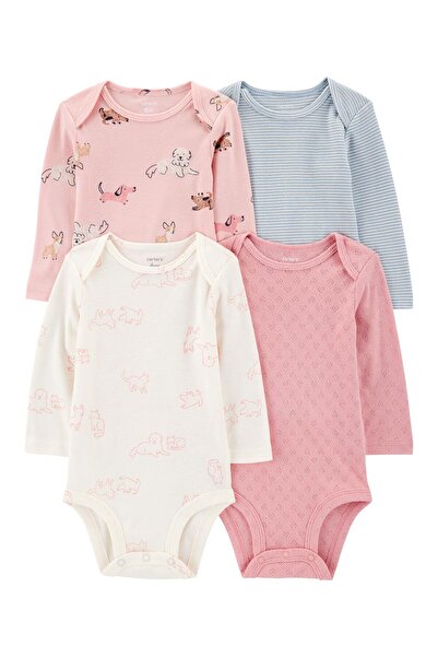 Carter's Baby Girl Long Sleeve 4-Piece Bodysuit